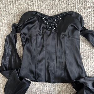 Black Jeweled Corset Top